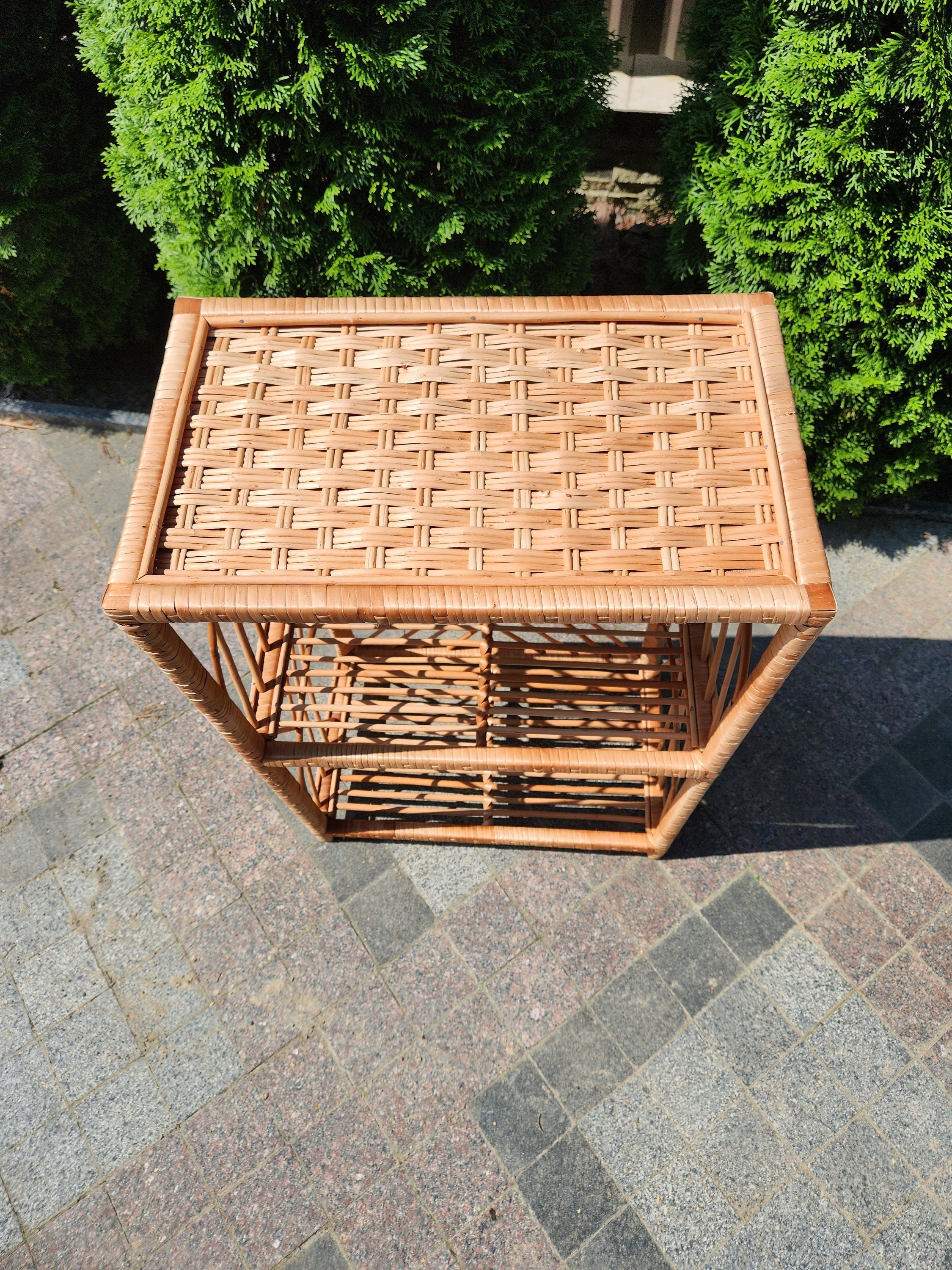 Wicker Shelf, Storage shelf, Bookshelf, Plant shelf, Rattan shelf