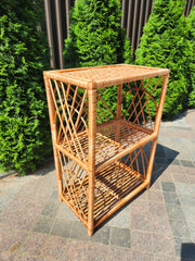 Wicker Shelf, Storage shelf, Bookshelf, Plant shelf, Rattan shelf