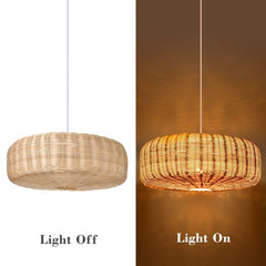 New Woven Rattan Light Fixtures, Wicker Rattan Lampshade Bamboo Lamp Pendant