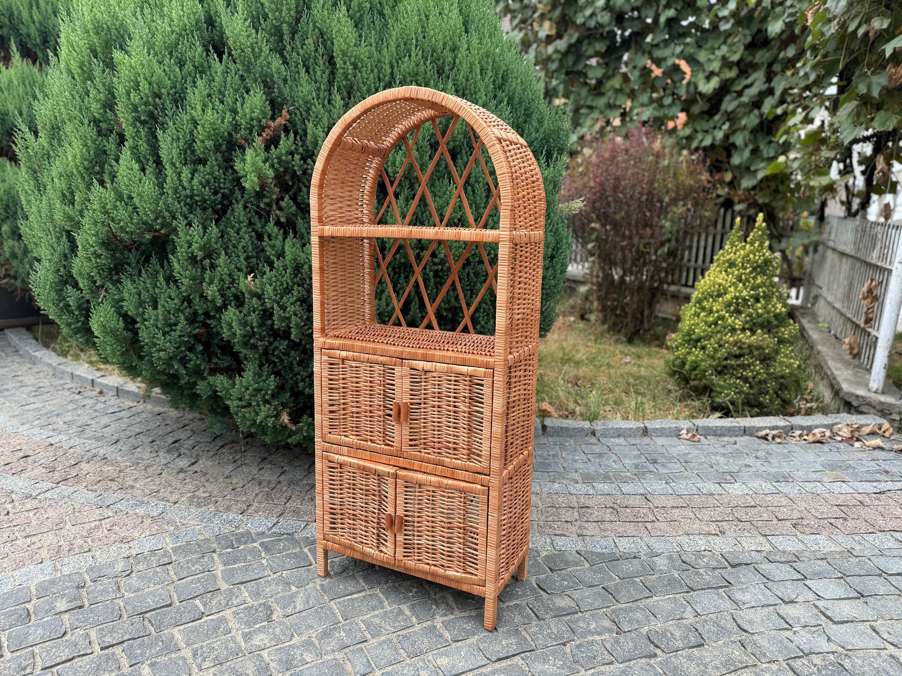 Wicker Shelf, Storage shelf, Bookshelf, Plant shelf, Rattan shelf